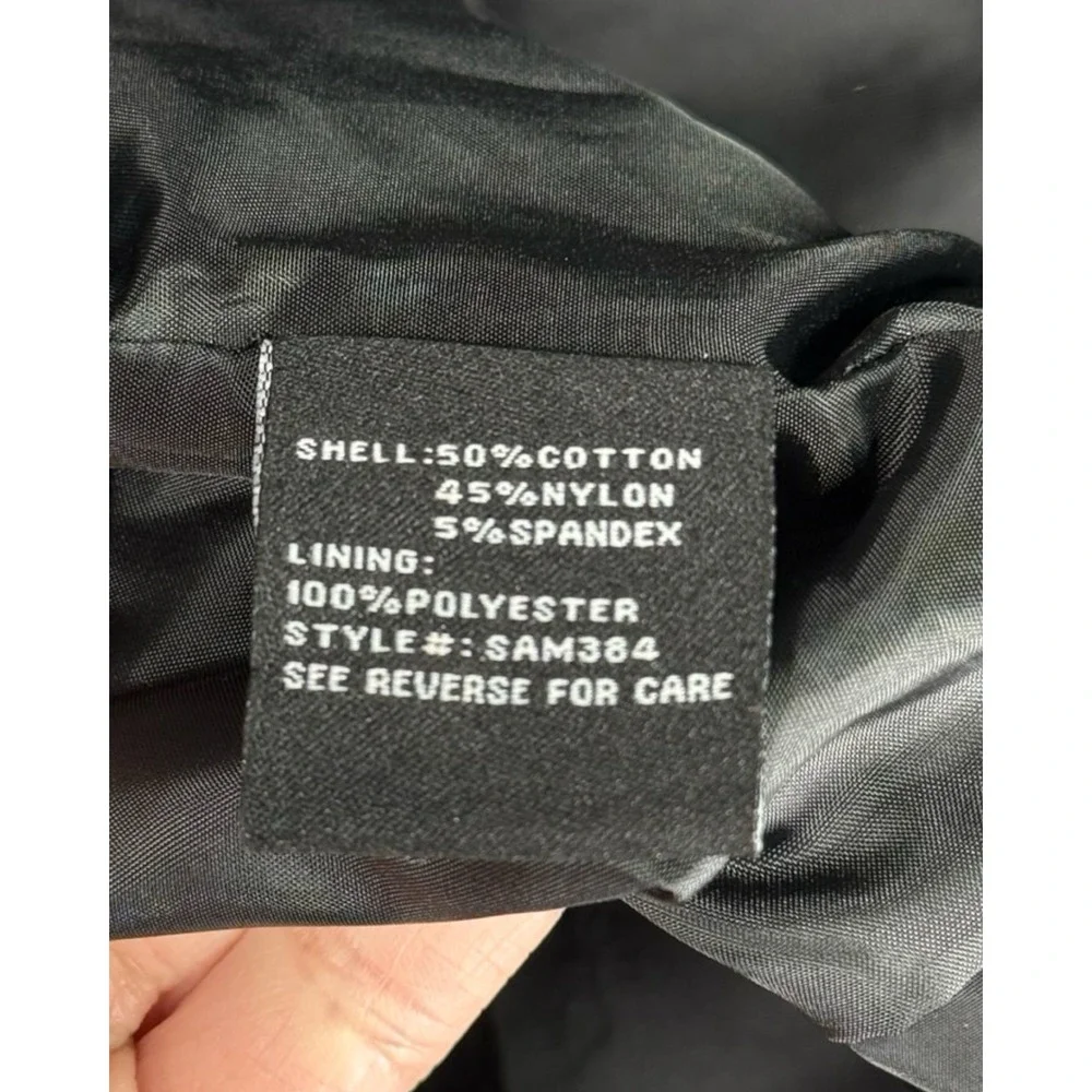 Blanc Noir Womens Black Ruffle Trim Trench‎ Coat Jacket SAM384 Medium